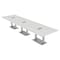 Skutchi Designs 45 in W, 165.75 in L, 29 in H, Engineered Wood Top, White HAR-REC-48x168-DOU-ELEC-WHCYPRESS - alternate 1